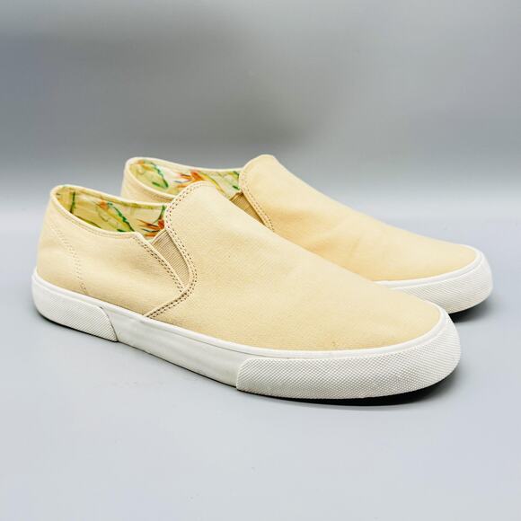 Vionic Shoes Women 10 Beige Canvas Groove Slip On Comfort Tropical Floral Lining - Picture 2 of 11